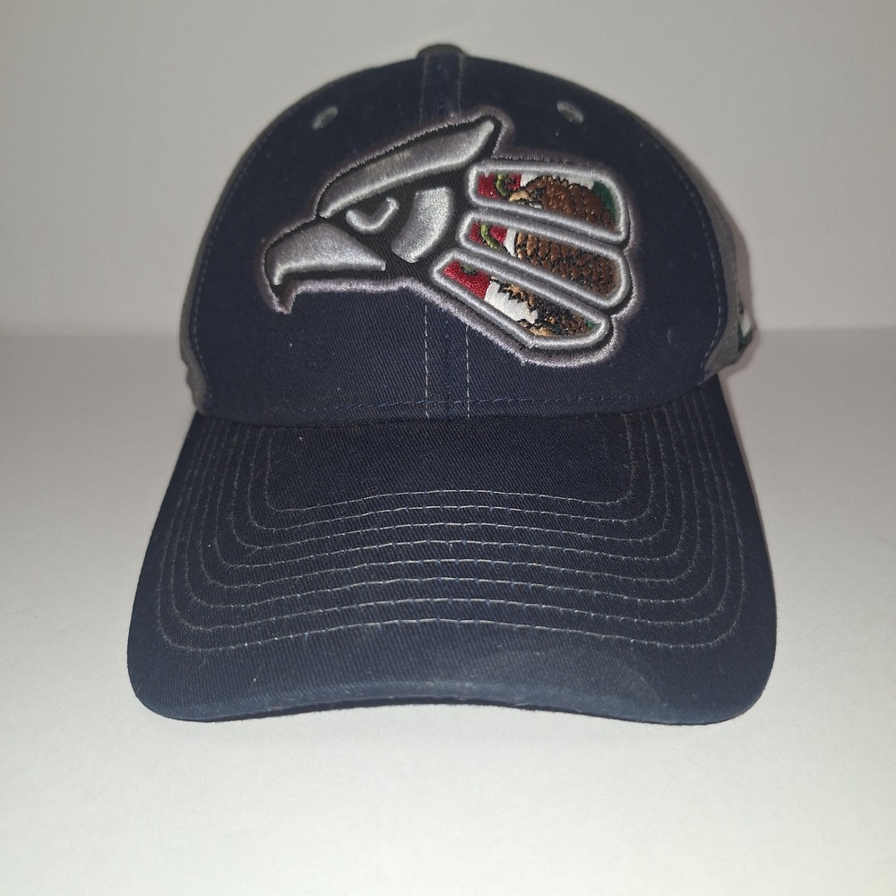 Mexico Eagle Flag Navy Blue Grey Perforated Snapback Hat Mesh Baseball Cap